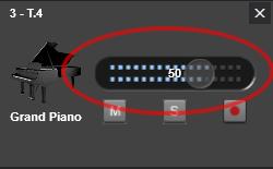 then click on the button at the top left to switch to keyboards mode. Click the record button to start recording. Click the play button or return button or record button to stop recording.