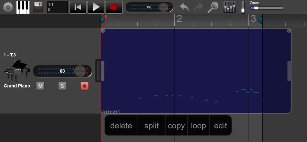 To adjust properly the recording level make sure that the indicator of the level is between 40% and 90% of the scale.