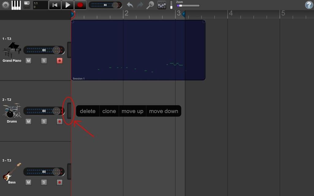 3. Copy (copy the recording session) After copying the session, move the cursor to where you want to paste the new session and click on the paste button. 4.
