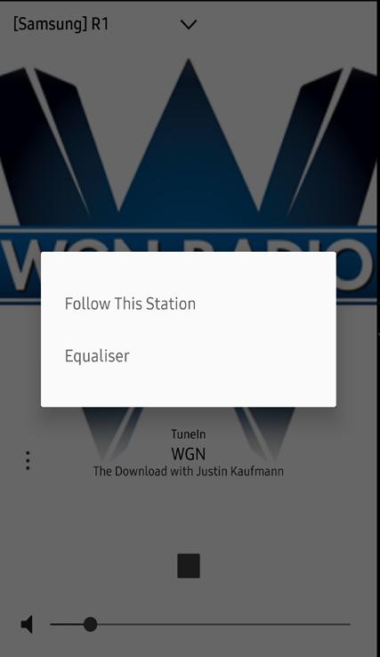 3 Select to display the pop-up menu and select Follow This Station.