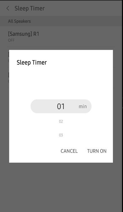 Sleep Timer You can turn off the speaker by setting sleep time.