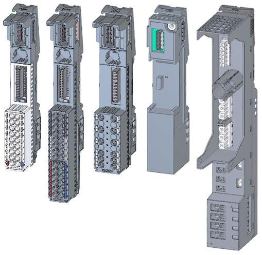System overview 3.4 Components BaseUnit Basic component Function Figure The BaseUnits provide the electrical and mechanical connection of the ET 200SP modules.