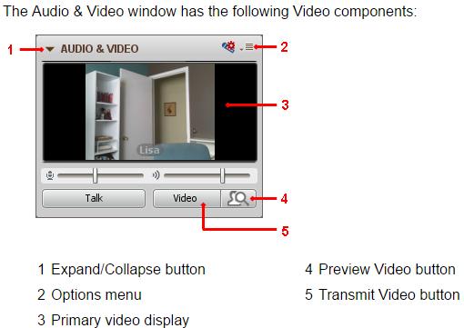 Audio & Video Panel (2) If an option is grayed out it cannot be used, it has been disabled by the