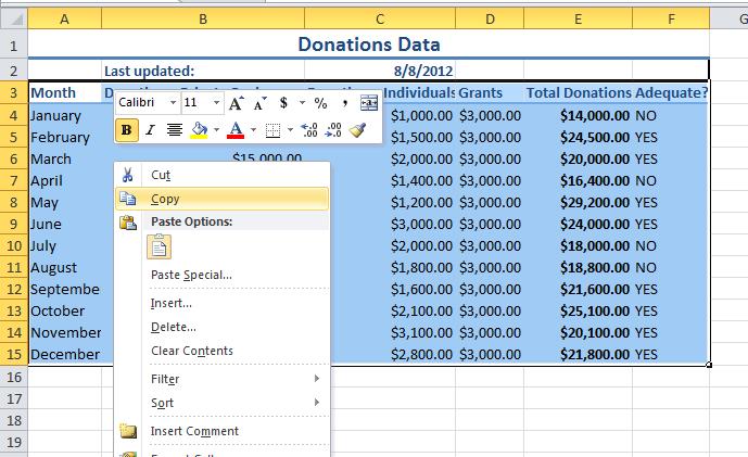 Excel allows you to switch rows and columns easily. 1.