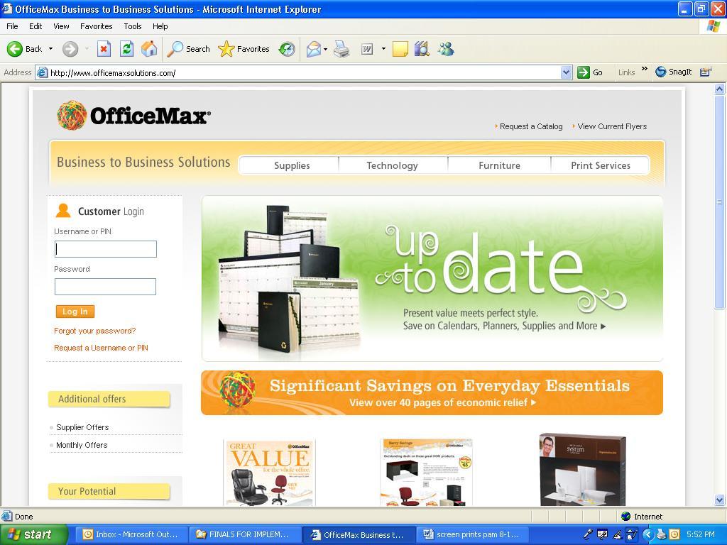 OFFICEMAX IMPRESS CONNECT USER GUIDE UNF Log into www.