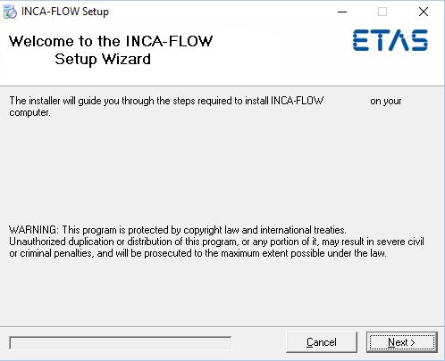 7 Installation of INCA-FLOW This part tells you how to install INCA-FLOW. 7.