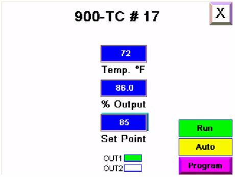 System Validation and Application Tips Chapter 2 On this screen, 900-TC #xx is a text object that you can change to reflect the name and description of the specific temperature controller.