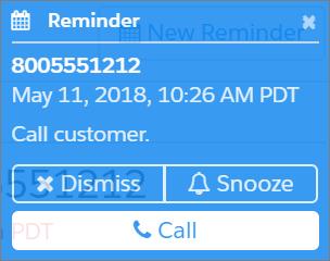 Processing Voicemail Messages and Callbacks Managing Reminders and Callbacks Return to month Change AM/PM Change hour Change minute 3 Click Save.