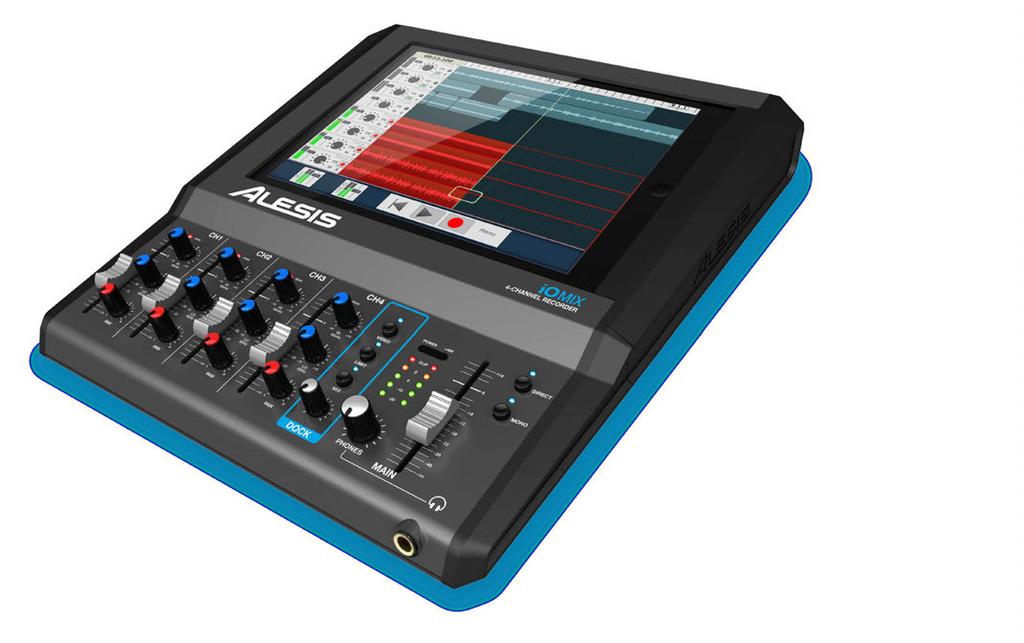 channels with 1/4 inputs io MIX Guitar/line-level input switch on Channel 8 4-CHANNEL RECORDER FOR ipad 8