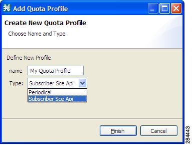 Configuring the Bucket Settings for the Quota Profile Chapter 3 Configuring the Quota Manager Step 6 Step 7 In the name field, enter a unique name for the profile, for example, My Quota Profile.