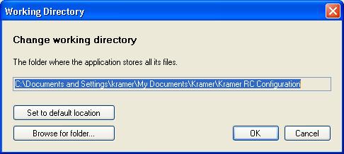 zip package, which includes the Kramer RC configuration application setup and the Kramer device drivers 2, to a folder (for example, C:\Program Files\Kramer RC Configuration). 3.