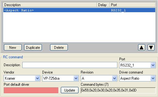 Creating a Macro Figure 28: Selecting the Port You can update the default driver for this port by clicking the Update button