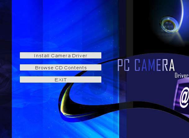exe" from the CD-ROM drive) The menu will show the installation buttons for the camera driver. 3. Click the button "Install camera driver" to start. Select this to install camera driver 4.