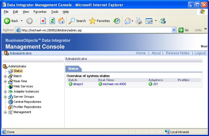 7 to build a simple real-time dashboard using these features. Setup and Configuration DI 11.7.0.0 and a repository on SQL Server 2005 were used to build and run the DI part of the example.