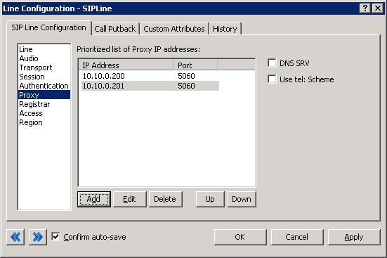 Setting the Proxy to the Primary and backup CUCM will allow for redundant CUCM support.