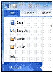 6 4. Copy and paste all the text. BONUS: Try to cut and paste one line of text. Save a new Word file How to save a file for the first time 1. Click the File tab in the top left corner of the screen.