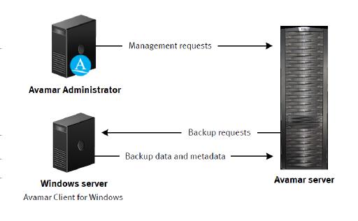 Introduction Architecture Avamar components Avamar components integrate into the architecture of Microsoft Windows server environments to provide backup and restore on stand-alone computers and