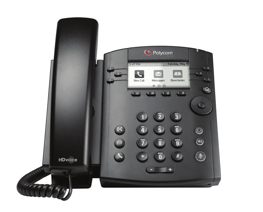 Polycom VVX 400 and VVX 410, Skype for Business Edition The VVX 400 and VVX 410 are mid-range color business media phones for today s office workers and call attendants delivering crystal clear