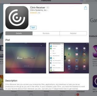 Citrix Receiver for ipad Note: To bring up the ipad keypad, touch the top of the