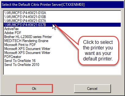 This means that every time you go to print a document, the default printer will automatically populate as the printer