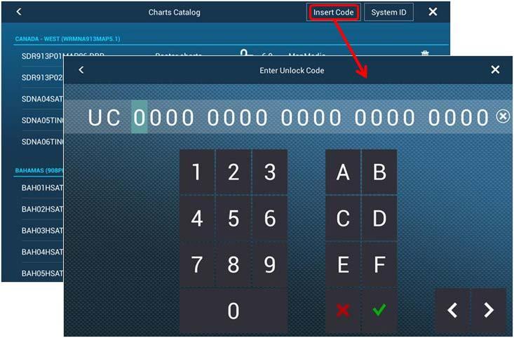 1-6 Unlocking Charts Once an unlock code is issued the chart can be unlocked automatically or manually.