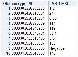 This method involves encrypting the data in Teradata (on a server) before importing it into SAS.