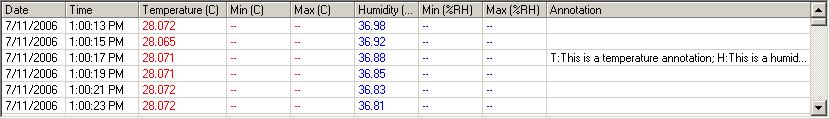 Figure 66 Add Annotation dialog 3. Enter the annotation text for the temperature and/or humidity reading(s) and click OK.