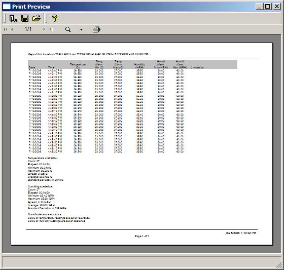 9936A LogWare III Printing Reports To display a preview of the format of the printed report, click the Show Preview >> button.