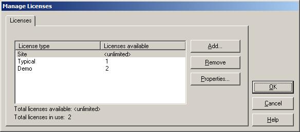 Management Features Managing Licenses 10.1.1 Manage Licenses The Manage Licenses dialog allows the user to manage system licenses.