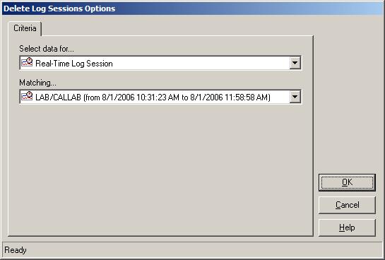 Management Features Deleting Log Sessions be removed. This is intended to prevent unauthorized tampering of the data by removing, for example, only data points that fell outside of alarm limits.