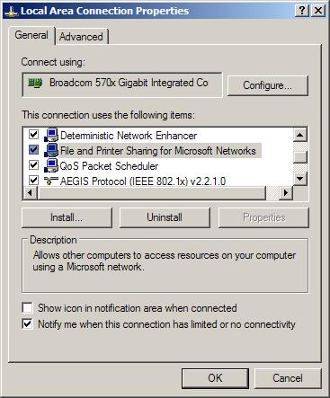 9936A LogWare III Installation To enable file sharing on Windows XP for Microsoft networks on LogWare s server computer 1.