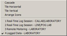 9936A LogWare III LogWare Main Display Delete Log Sessions Log Sessions, on page 16