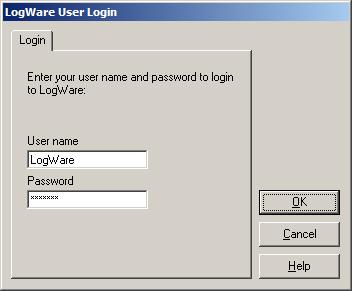 9936A LogWare III LogWare User Login 6. Click OK to close the Manage User Accounts dialog. To create a new user account without a password 1. Run LogWare and login using an administrator account. 2.