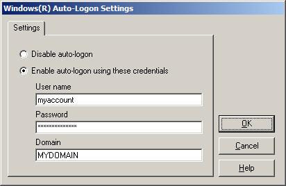 9936A LogWare III General tab Note: Configuring a computer to automatically logon to Windows is an important step in setting up LogWare to automatically recover from a power failure.