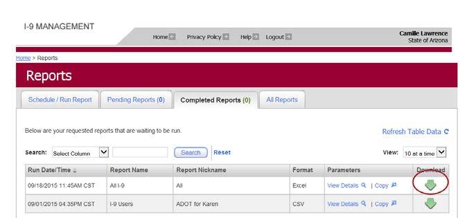 step 23 above Click on the Completed Reports tab 28