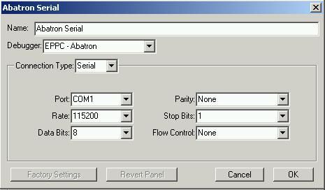 Embedded PowerPC Debugging Supported Remote Connections for Debugging Abatron Remote Connections Figure 6.