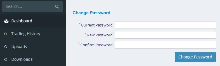 1.3.1 Password change To change your password, click Change Password button. Fig. 5. Change password form.
