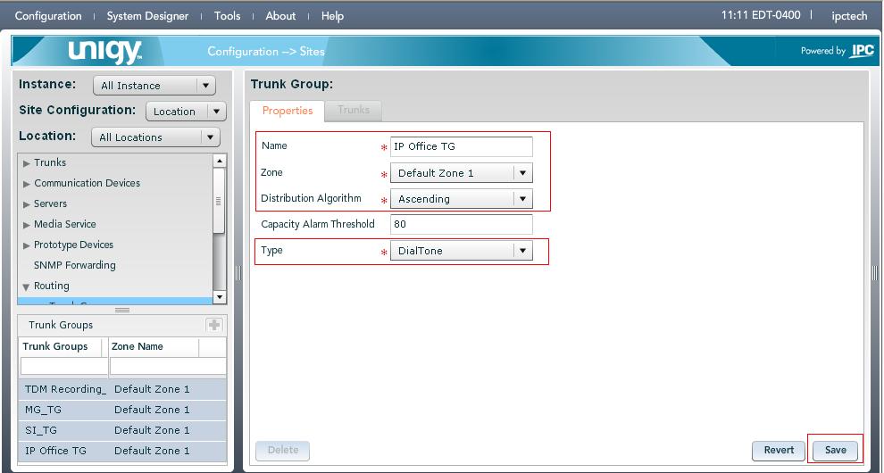 6.3. Administer Trunk Groups Select Routing Trunk Groups in the left pane, and click the Add icon in the lower left pane to add a new trunk group.