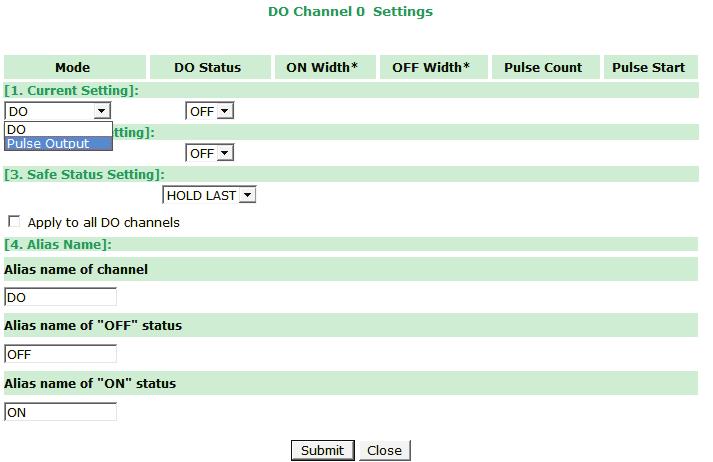 Using the Web Console The DO channel s Alias Name and logic definition can also