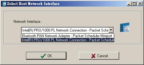 Using iosearch Network Interface allows you to select a network to use, if the PC has multiple network