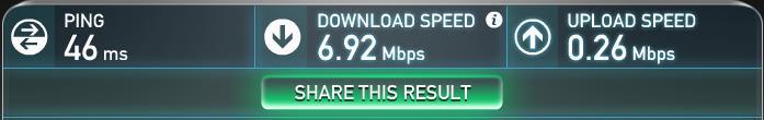 The ideal uplink and downlink bandwidths are 1.5Mb.
