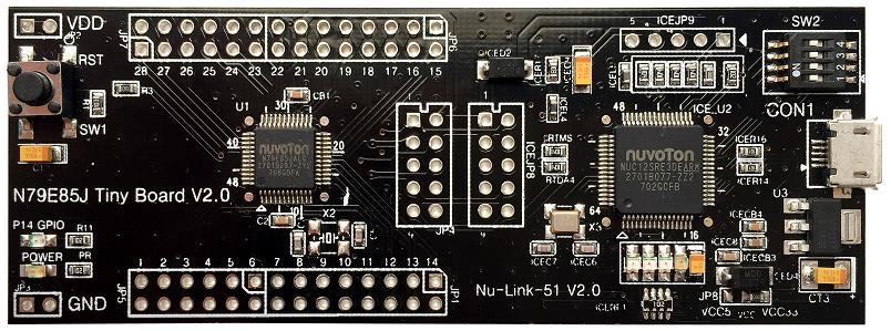2 NUTINY-SDK- INTRODUCTION NuTiny-SDK- uses the N79E85JALG as the target microcontroller.