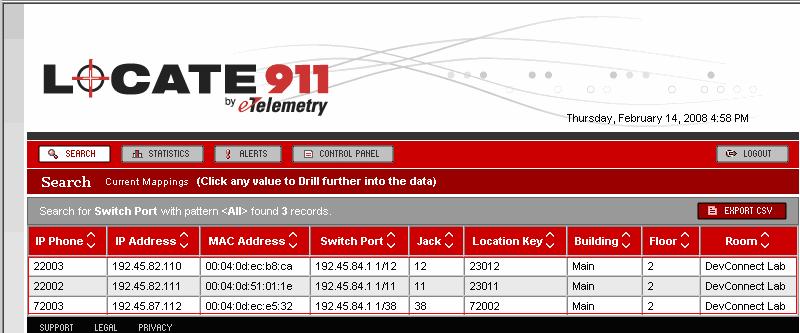 Instructions for populating the database are provided in the Locate911-A User s Guide.