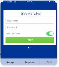 users will go to the login feature on the Orlando Federal website.