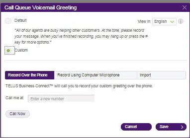 for these voicemails. 3 Set a Voicemail Greeting.. From the Admin Portal, select the Phone System tab. 2. Click Groups. 3. Click the Call Queues tab. 4.