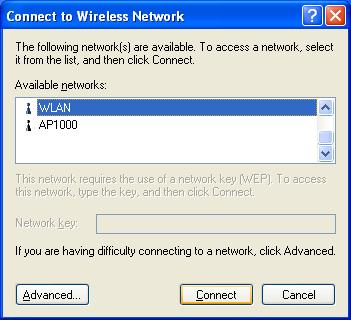 6. Select an available network and click Connect button. 7.