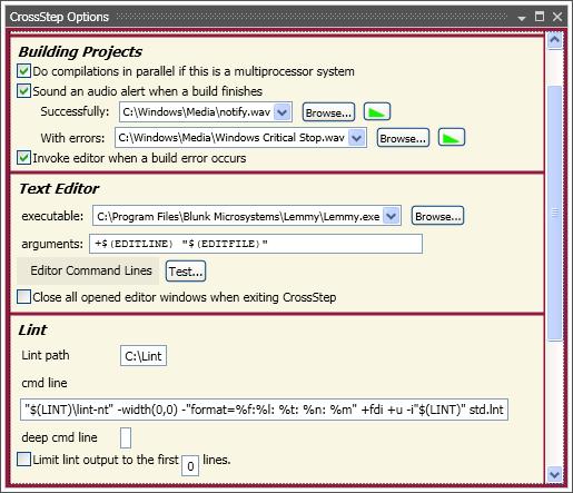 Double-click on any source file to launch an editor on the selected file.