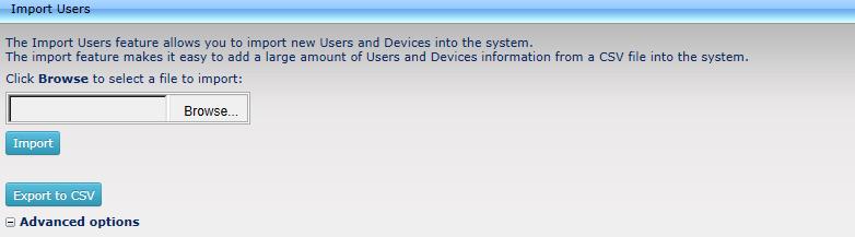 Device 1 Display Name Device 1 MAC Address Device 1 IP Phone Model system system system ACL-Hong Kong A.1.2 Defining Users in the CSV File You need to define users in the CSV file.