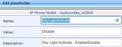 IP Phone Management Server Figure B-12: Edit Phone Model Placeholder 2. In the 'Name' field, you can edit the name of the placeholder. 3.