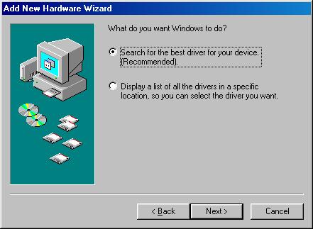 Step 1: Install the USB driver Installation on Windows 98 & 98SE The USB driver on the supplied CD-ROM (S-SW60) is exclusively for Windows 98 and 98SE.